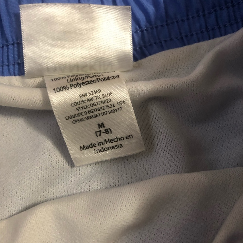 Blue and white shorts